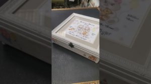 Вышивка оформленная в шкатулку