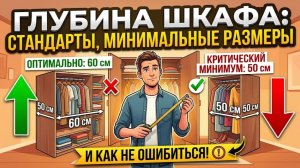Глубина шкафа: стандарты, минимальные размеры и как не ошибиться