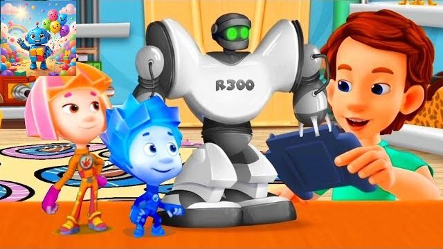 ФИКСИКИ - Робот! С Днём Рождения, Дим Димыч! Новая ФиксиКнижка с мини-играми!