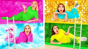 Секретные Домики под Кроватью Четыре Цвета Челлендж # Смешные Челленджи от Fun Challenge