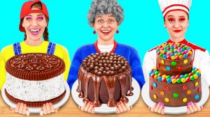 Я против Бабушки Кулинарный Челлендж Укрась Торт # Съедобная Битва от Fun Challenge