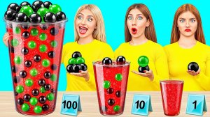 1, 10 или 100 Слоев еды Челлендж _ Смешные Моменты