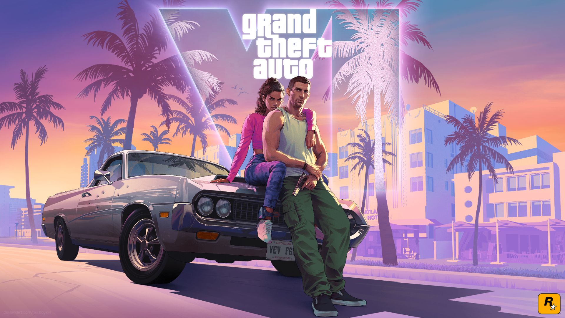 Игровой процесс GTA 6 с открытым миром: Утечка - Исследование Vice City графики в формате 4k,