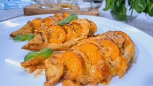 Куриные грудки с моцареллой и помидорами!😋😋😋