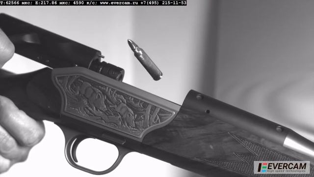 Выброс патрона при перезарядке карабина Blaser R8. Высокоскоростная камера EVERCAM - 4590 к/с