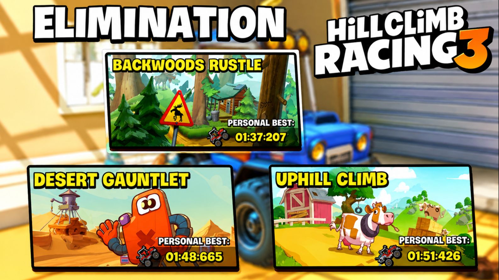 КАКАЯ САМАЯ ЛУЧШАЯ КАРТА В РЕЖИМЕ ELIMINATION В HILL CLIMB RACING 3