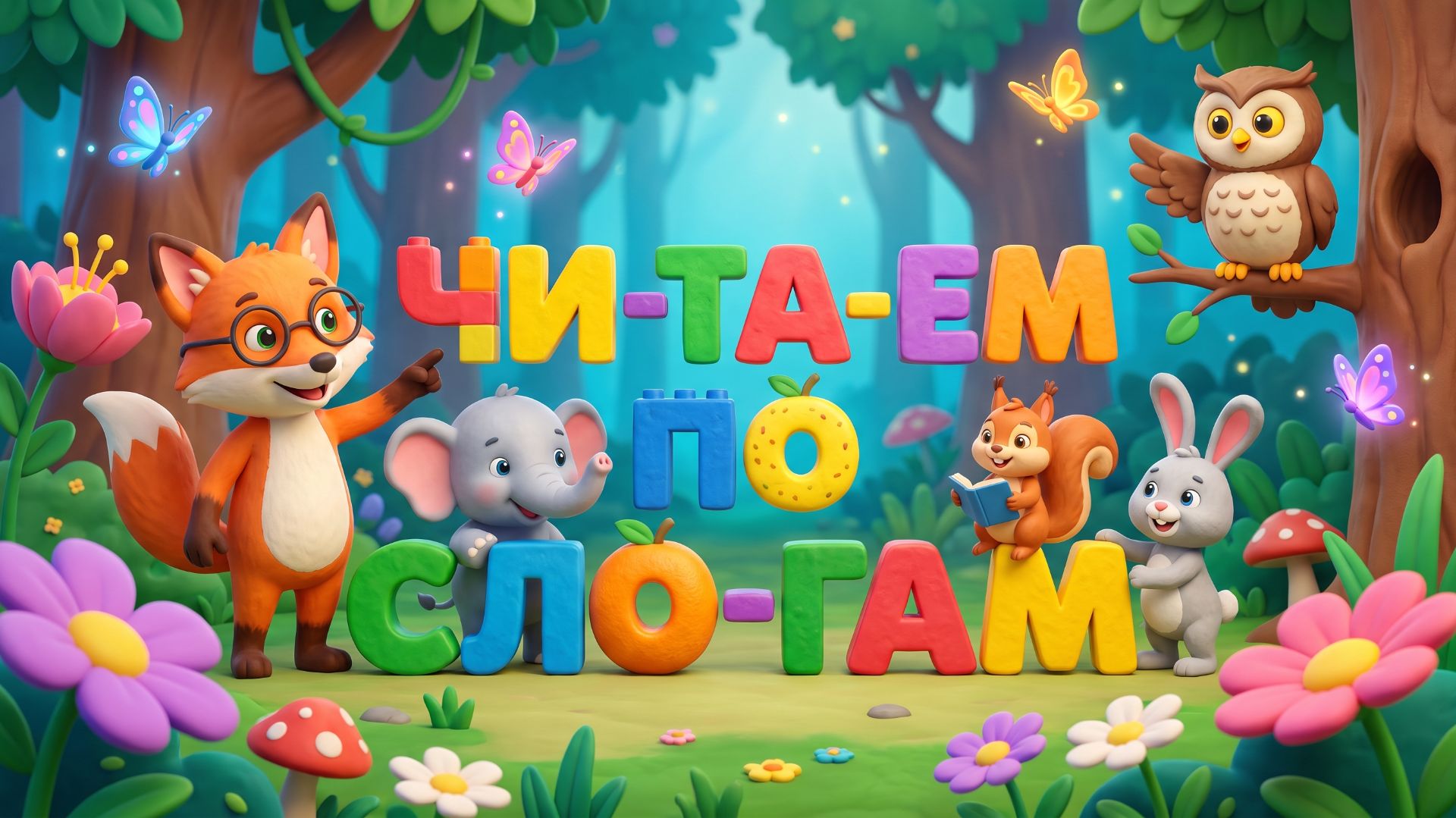 Учимся читать по слогам - как научить читать ркбенка-Мультик для детей