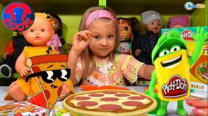 ✔ Кукла Ненуко. Девочка Ярослава и новый набор Плей До – готовим пиццу   Doll Nenuco Play