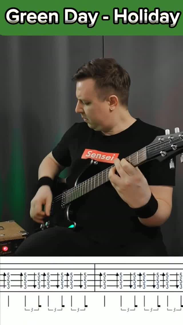 Green Day — Holiday: Guitar Cover + TAB на гитаре 🔥