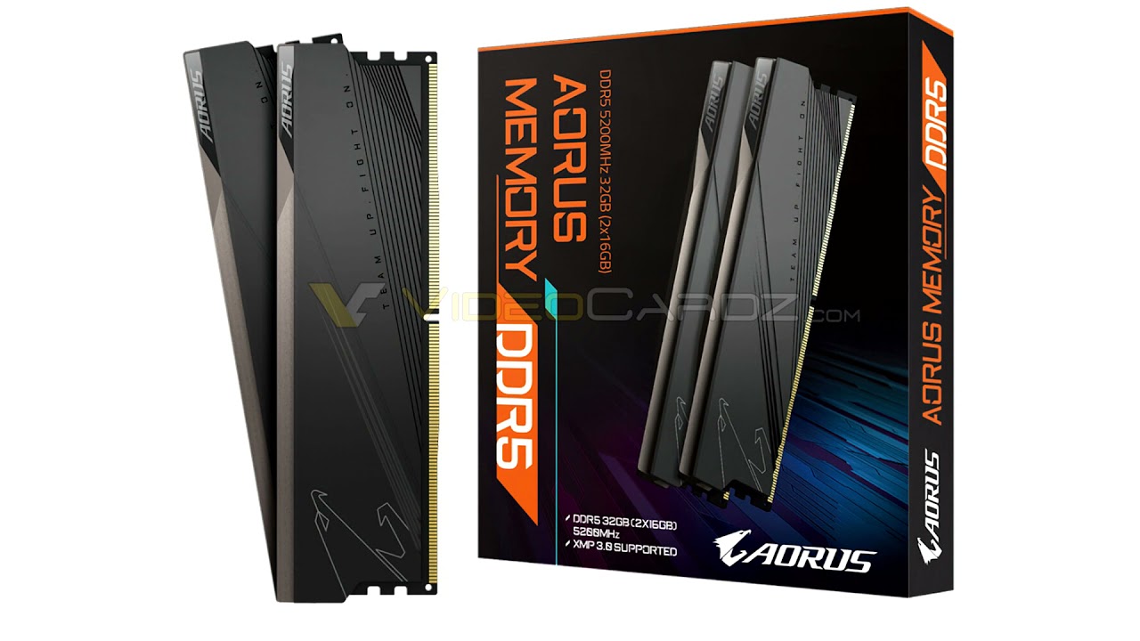 GIGABYTE AORUS DDR5 Memory Pictured