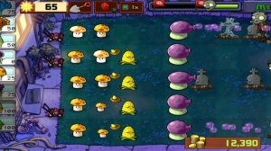 Plants vs zombies:Прохождение 6 уровня ночи