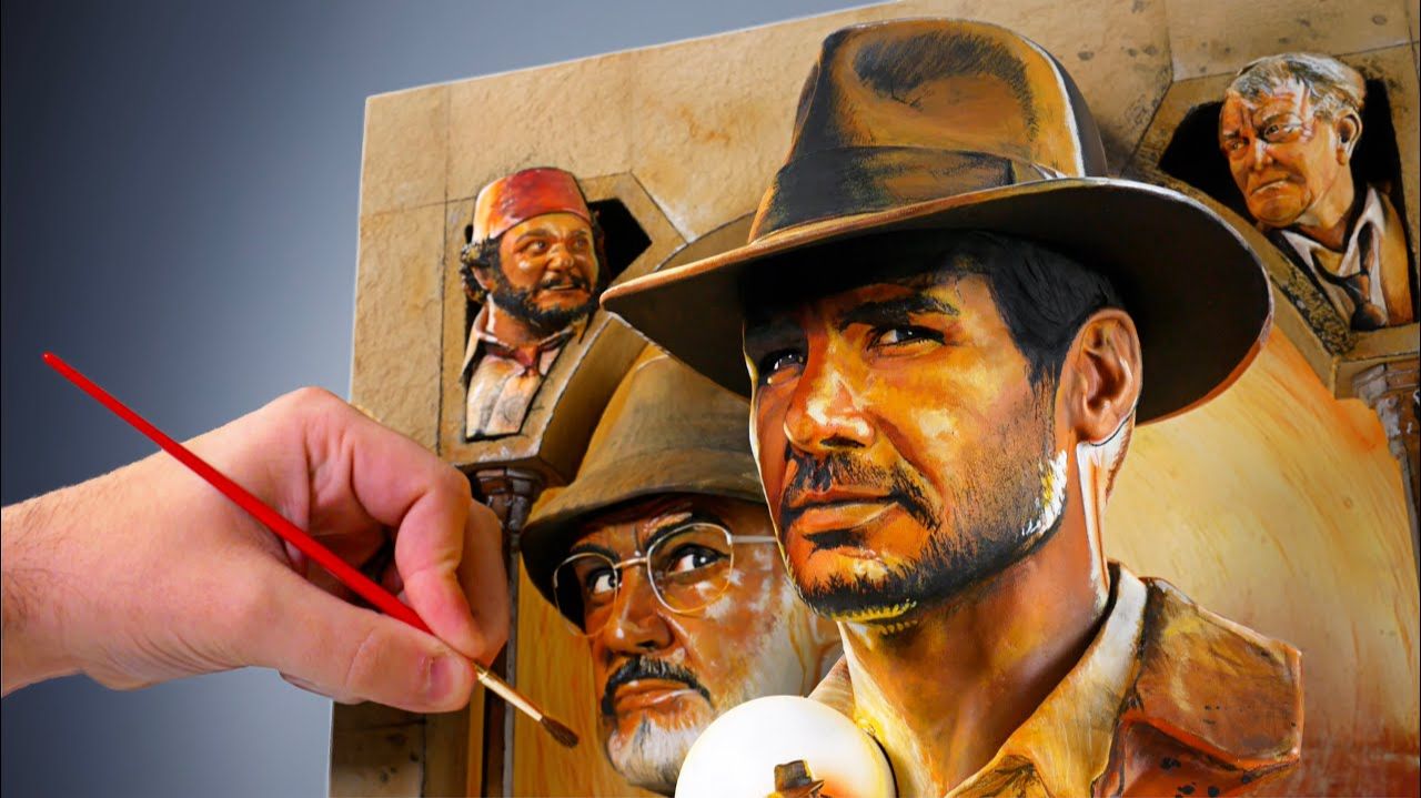 Sculpting A 3D Indiana Jones Poster (2)