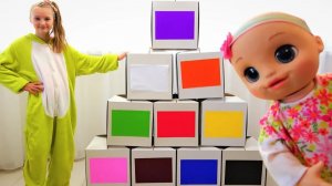 Polina learn colors with baby Alive