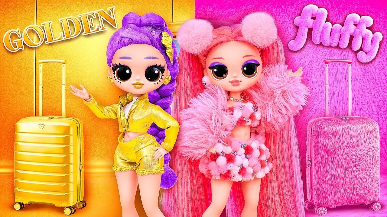 K-Pop Охотницы на Демонов в золотом и пушистом самолёте! 10 поделок для кукол L.O.L