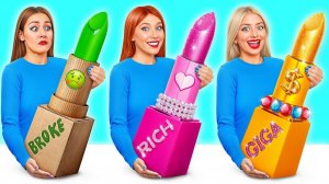 Бедная vs Богатая vs Ультра Богатая еда Челлендж _ Съедобная Битва от
