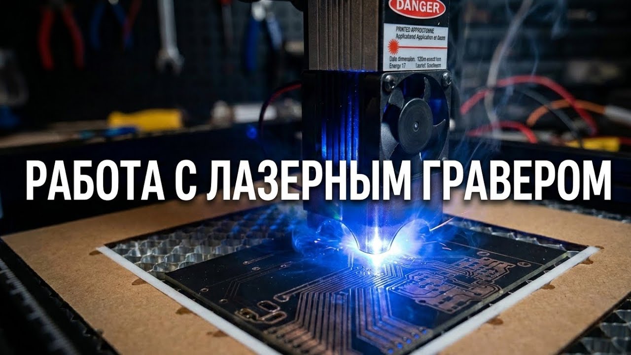 Работа с лазерным гравером при изготовлении печатных плат.  Часть 1 #плата #лазернаягравировка #pcb