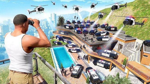 GTA 5 — В дом Франклина врывается ПОЛИЦИЯ!