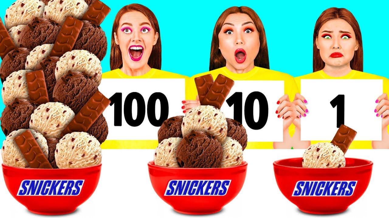 100 Слоев Еды Челлендж # Забавные Кухонные Лайфхаки от Fun Challenge