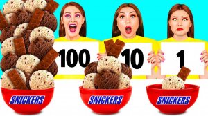 100 Слоев Еды Челлендж # Забавные Кухонные Лайфхаки от Fun Challenge