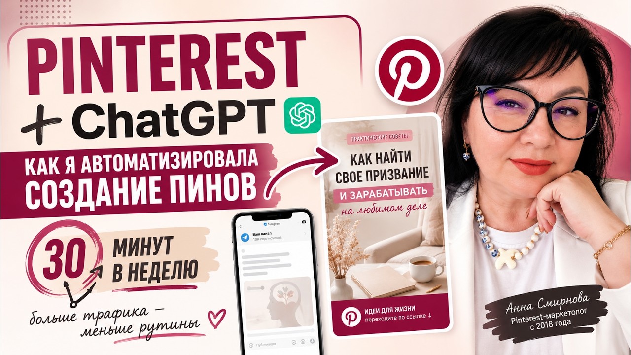 Pinterest + ChatGPT: как я автоматизировала создание пинов и получаю заявки каждый день