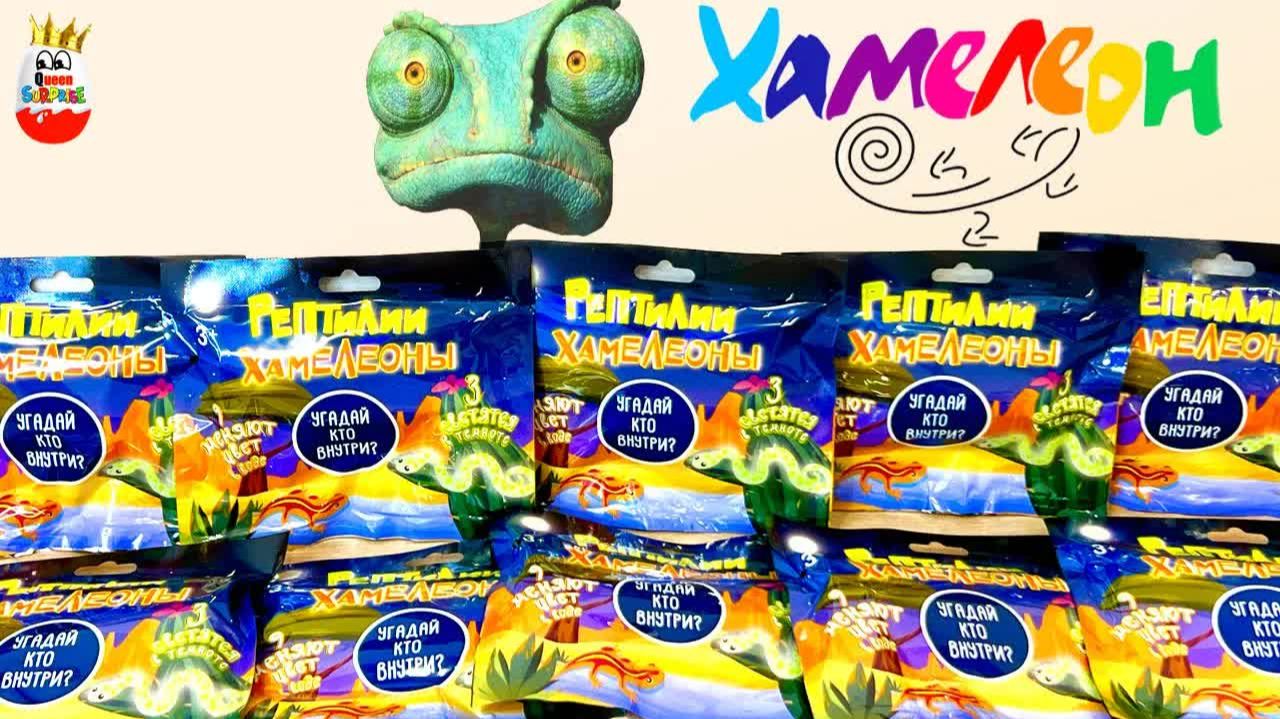 СЮРПРИЗЫ РЕПТИЛИИ ХАМЕЛЕОНЫ!🦎 Игрушки со способностями, Kinder Surprise Unboxing