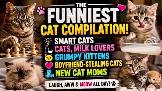 Smart Cats, Camera Cats, Milk Lovers, Grumpy Kittens, Boyfriend-Stealing Cats & New Cat Moms