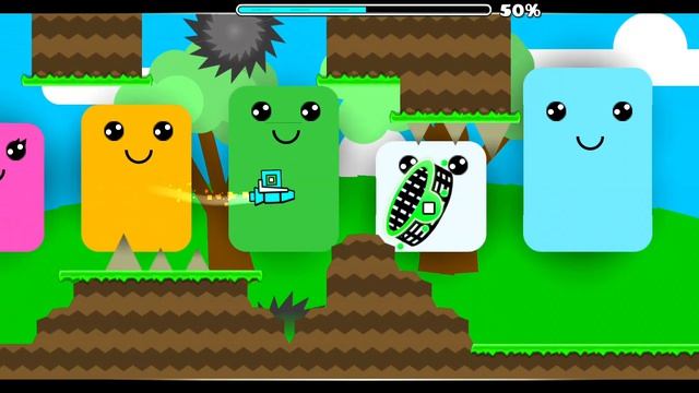 Добрая версия. Прохождение Too Kid Friendly But It's Friendly в Geometry Dash | ГД прохождения выпус