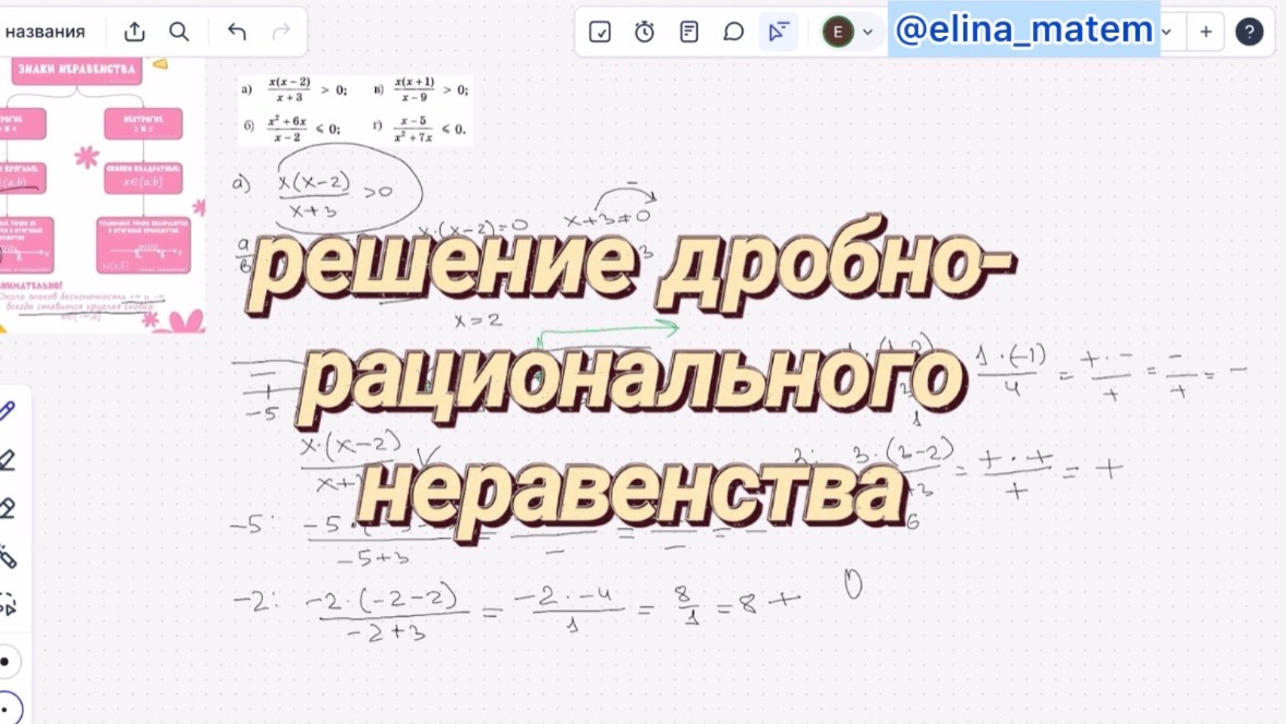 Решение дробно - рационального неравенства