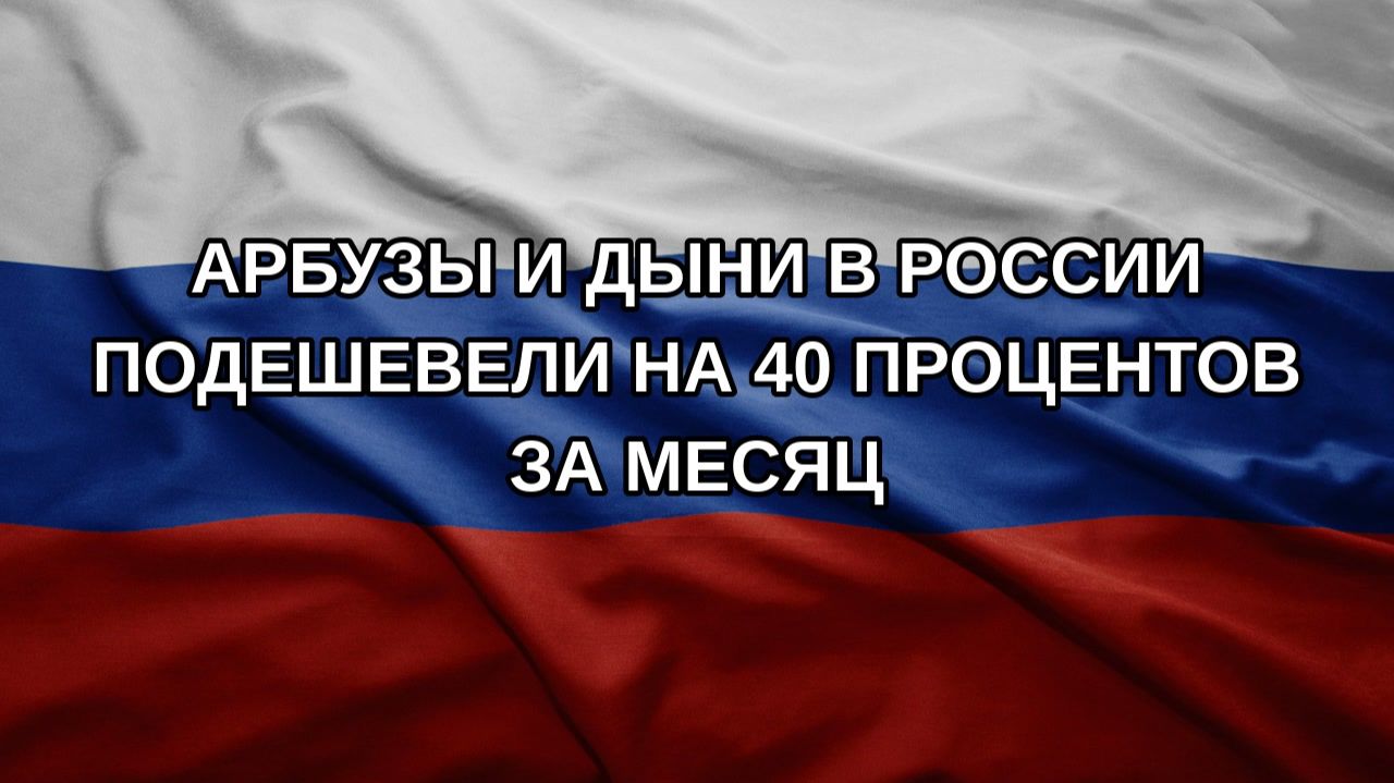 Арбузы и дыни в России подешевели на 40 процентов за месяц