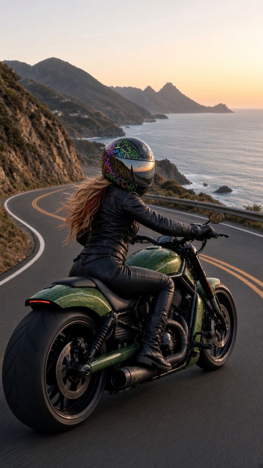 Калифорния шоссе 1 закат Harley. Ветер в спину и ощущение что ты можешь всё. 