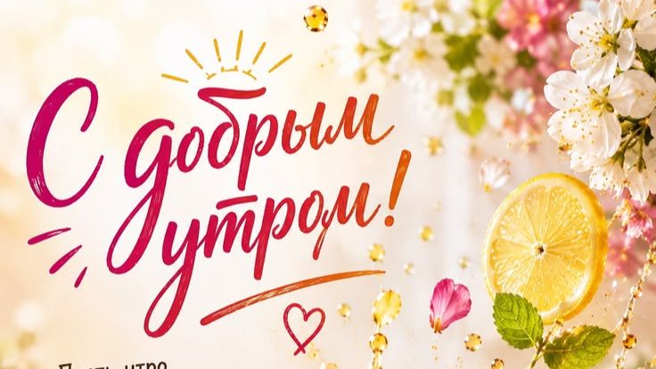 Доброе утро! Красивое пожелание с музыкой для отличного начала дня ☀️🌷