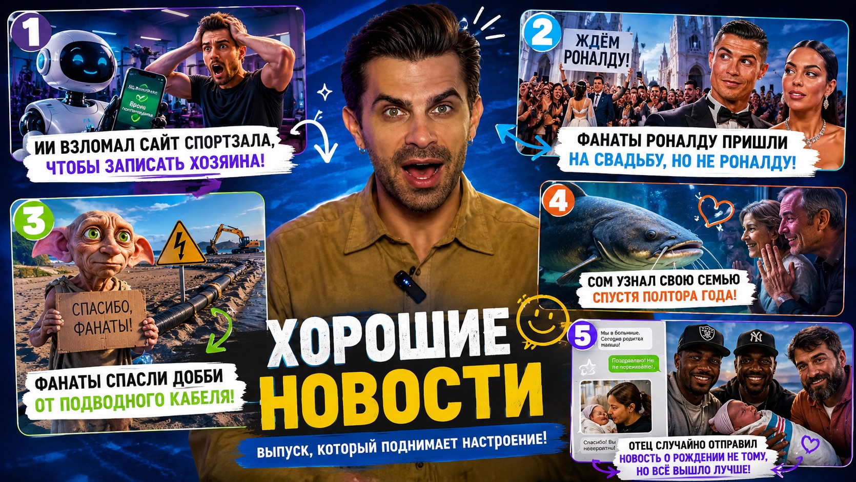 Свадьба Роналду, собаки всё понимают, спасли Добби, ИИ агент, афиша Человек-паук | ХОРОШИЕ НОВОСТИ