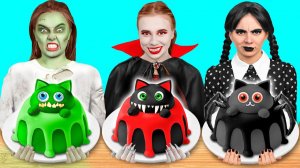 Кулинарный Челлендж# Уэнсдей vs Вампир vs Зомби # Съедобная Битва от Fun Challenge
