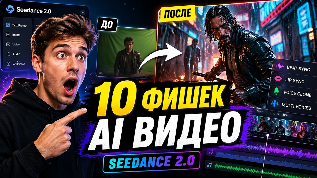 Seedance 2.0 обучение: как делать кинематографичные ролики (10 лайфхаков)