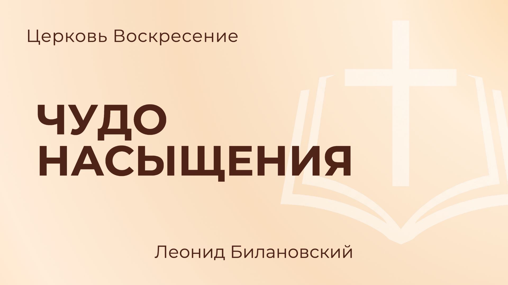 Чудо насыщения L Леонид Билановский