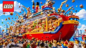 Я построил ГИГАНТСКИЙ корабль из LEGO, который бесплатно снабжает едой весь город