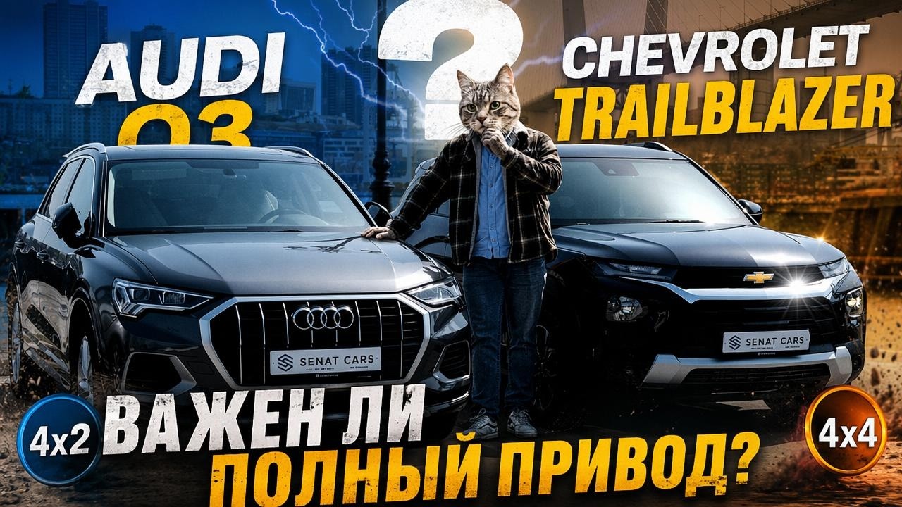 Важен ли полный привод? Audi Q3 Vs Chevrolet TrailBlazer
