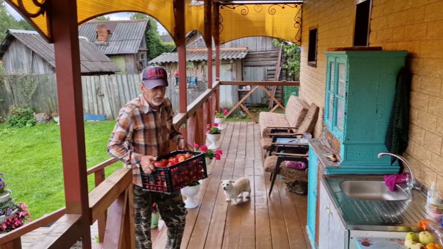ПЕКУ КОРЖИ ДЛЯ ТОРТА. А ЛЁШИК СОБИРАЕТ ПОМИДОРЫ В ТЕПЛИЦЕ. ЕДЕМ ПОЗДРАВИТЬ НАТАШУ С ДНЁМ РОЖДЕНИЯ.