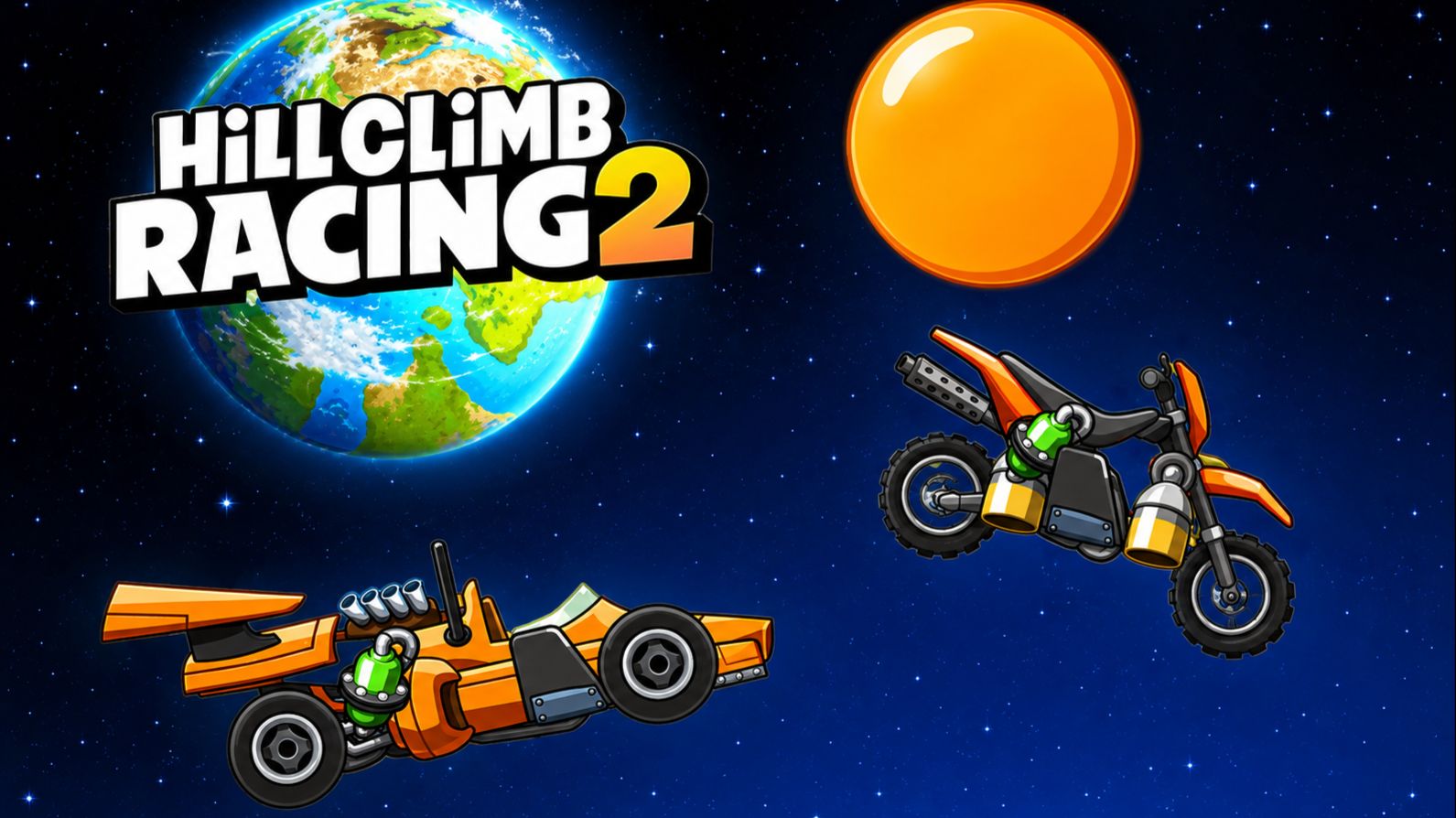 ЛУННЫЕ ПРЫЖКИ, НО ТОЛЬКО НА ОРАНЖЕВЫХ ТАЧКАХ В HILL CLIMB RACING 2
