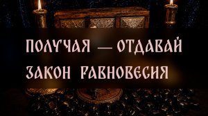 ПОЛУЧАЯ — ОТДАВАЙ. ЗАКОН РАВНОВЕСИЯ ▴ ВЕДЬМИНА ИЗБА. ИНГА ХОСРОЕВА