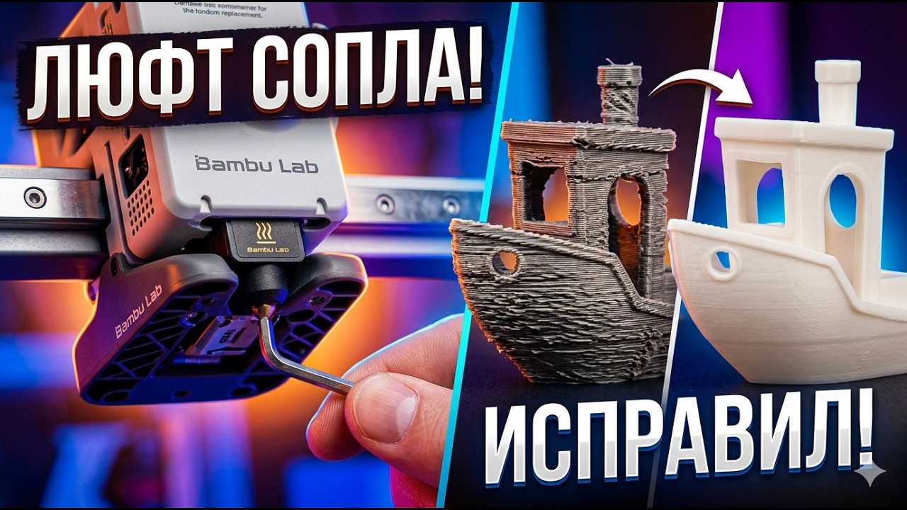 Bambu Lab A1:Секрет идеальной печати! Устраняем люфт сопла!