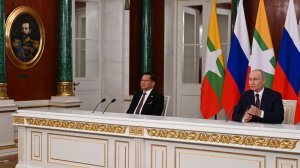 Президенты России и Мьянмы заявления для СМИ по итогам переговоров, Кремль, 18 августа 2026