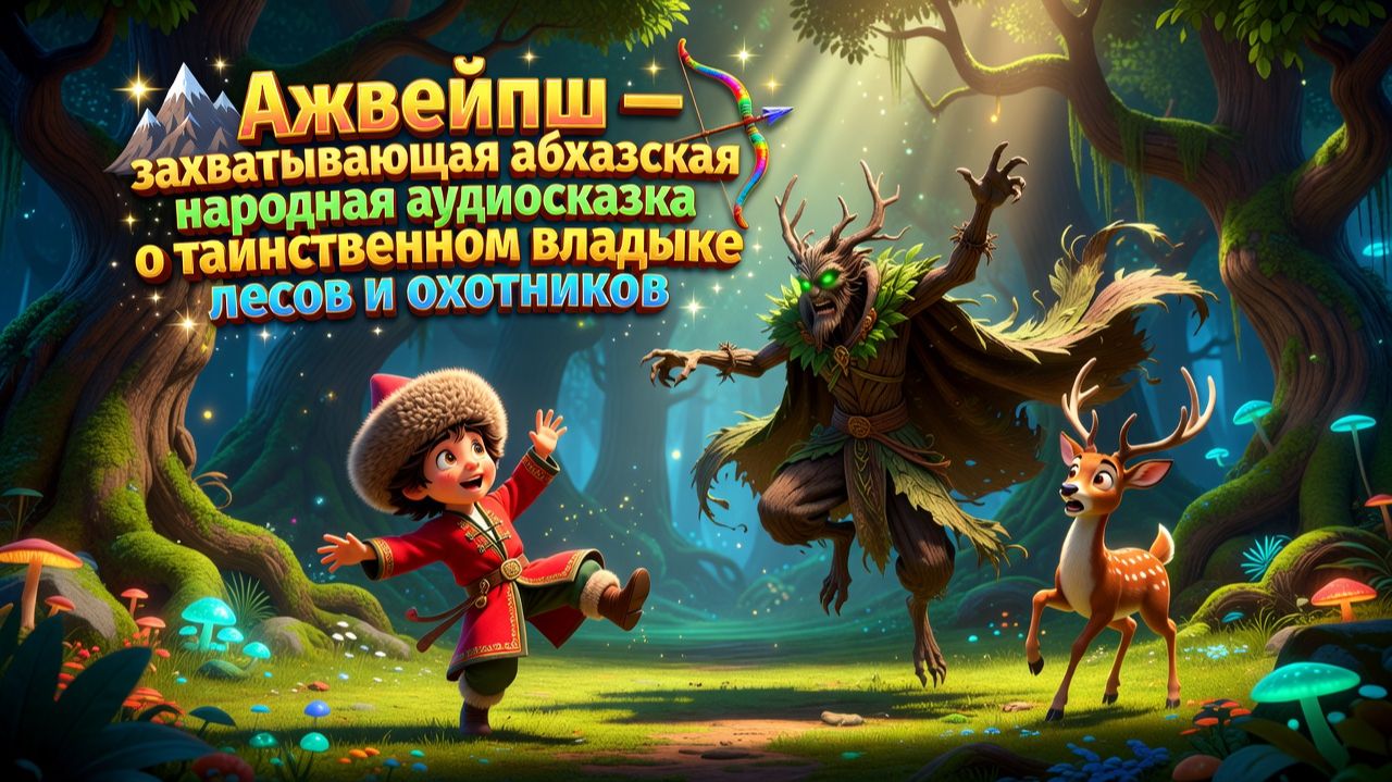 🏔️ Ажвейпш — захватывающая абхазская народная аудиосказка о таинственном владыке лесов и охотников