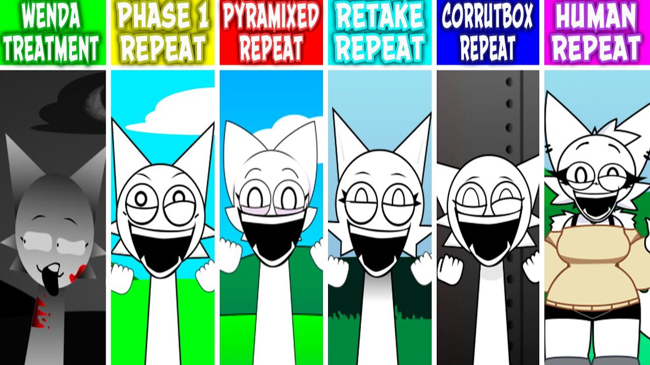 INCREDIBOX SPRUNKI: WENDA TREATMENT 💊 НО ВСЕ — ФАЗА, RETAKE, PYRAMIX, CORRUTBOX, HUMAN! 🔄🔥