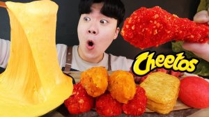 МУКБАНГ — Жареная курица Читос и сырный фондю — большая порция