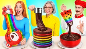 Кулинарный Челлендж с Радужной Едой _ Удивительные Кухонные Рецепты