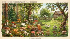 Какие грибы растут в средней полосе России?
