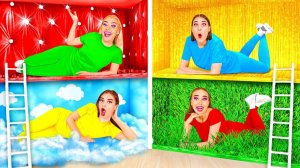 Секретные Домики под Кроватью Четыре Цвета Челлендж # Война Пранков от Fun Challenge