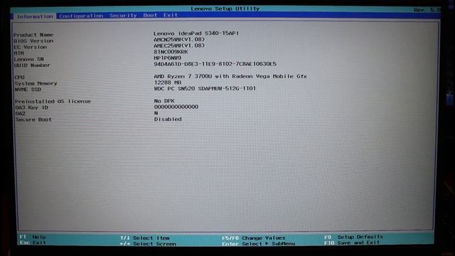 Установка Windows 10 (с флешки)