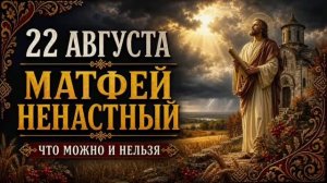 22 АВГУСТА — МАТФЕЙ НЕНАСТНЫЙ | ПРИМЕТЫ, ПОВЕРЬЯ, ЧТО МОЖНО И НЕЛЬЗЯ ДЕЛАТЬ